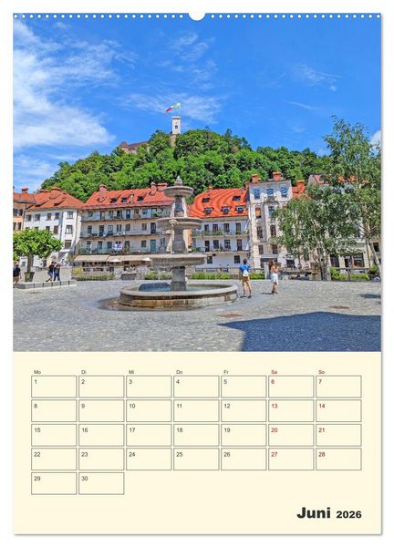 Produktbild: Ljubljana Sloweniens Hauptstadt (Wandkalender 2026 DIN A2 hoch), CALVENDO Monatskalender