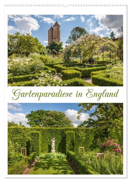 Produktbild: Gartenparadiese in England (Wandkalender 2026 DIN A2 hoch), CALVENDO Monatskalender