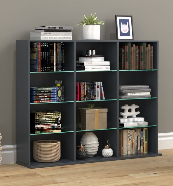 Produktbild: Holz CD DVD Standregal Bücherregal Regal Zilas L