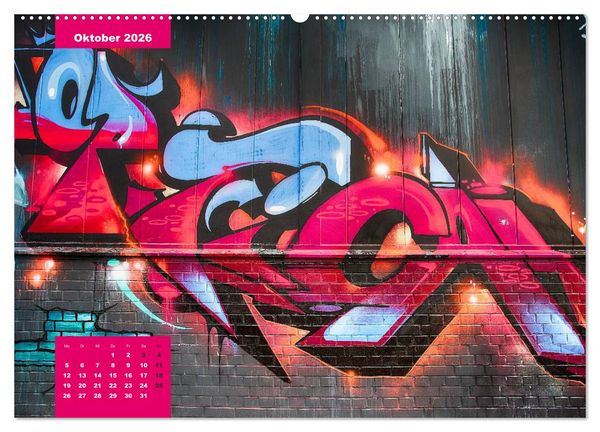 Produktbild: Graffiti (hochwertiger Premium Wandkalender 2026 DIN A2 quer), Kunstdruck in Hochglanz
