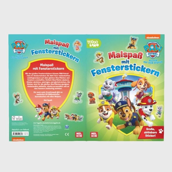 Produktbild: PAW Patrol Mitmachbuch: Malspa&szlig; mit Fensterstickern