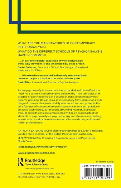 Produktbild: An Introduction to Psychoanalysis: Contemporary Theory and Practice