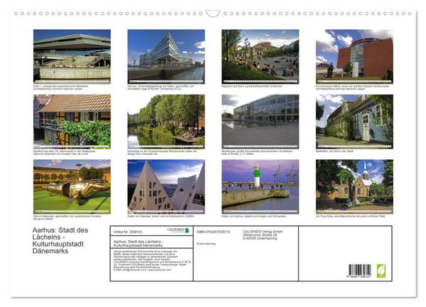 Produktbild: Aarhus: Stadt des L&auml;chelns - Kulturhauptstadt D&auml;nemarks (Wandkalender 2026 DIN A2 quer), CALVENDO Monatskalender