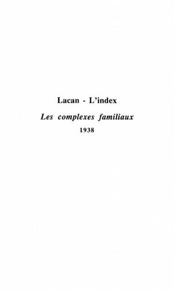 Produktbild: Lacan-L'index