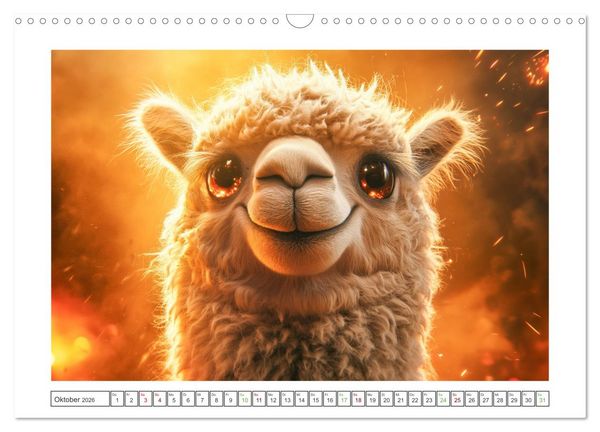 Produktbild: Die Welt der Alpakas (Wandkalender 2026 DIN A3 quer), CALVENDO Monatskalender