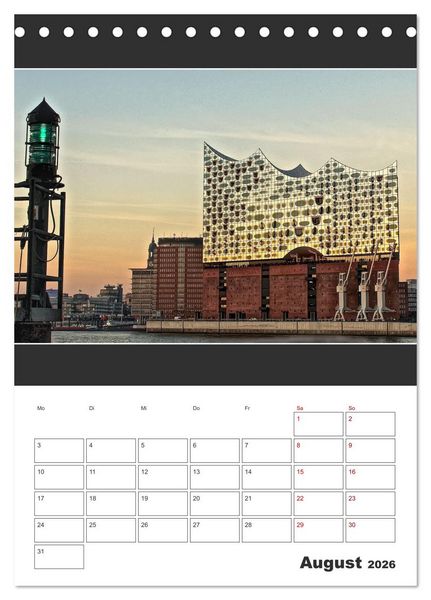 Produktbild: Spitze! Elbphilharmonie Hamburg 2026 (Tischkalender 2026 DIN A5 hoch), CALVENDO Monatskalender