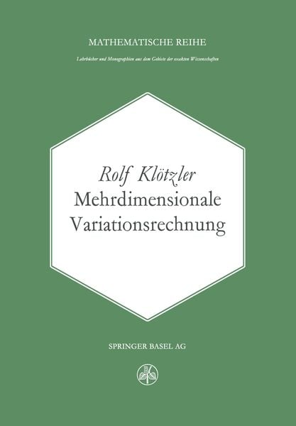 Produktbild: Mehrdimensionale Variationsrechnung