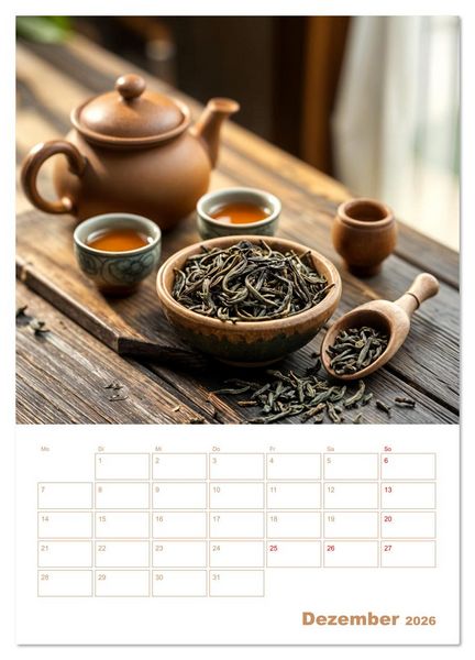 Produktbild: Tee-Reise - Entdeckungen aus aller Welt (hochwertiger Premium Wandkalender 2026 DIN A2 hoch), Kunstdruck in Hochglanz