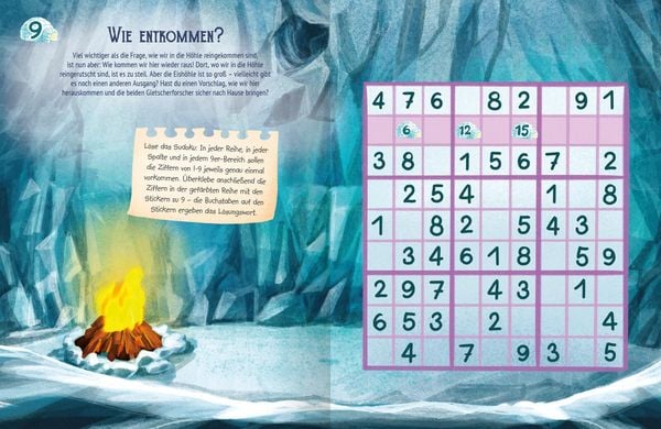 Produktbild: Escape-Stickerbuch &ndash; Gefangen in der Eish&ouml;hle
