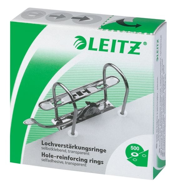Produktbild: LEITZ Lochverst&auml;rkungsringe selbstklebend transparent 500 St&uuml;ck