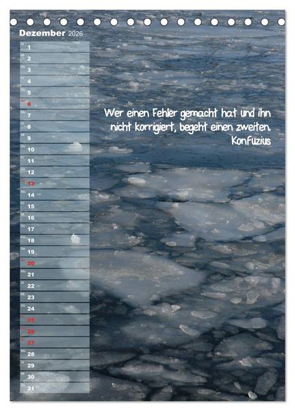 Produktbild: maritim inspiriert / Geburtstagskalender (Tischkalender 2026 DIN A5 hoch), CALVENDO Monatskalender