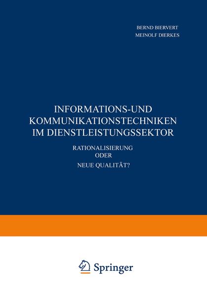 Produktbild: Informations- und Kommunikationstechniken im Dienstleistungssektor