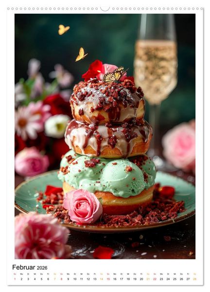 Produktbild: Donuts f&uuml;r Gourmets (Wandkalender 2026 DIN A2 hoch), CALVENDO Monatskalender