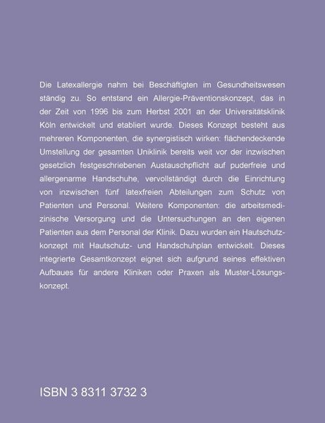 Produktbild: Pr&auml;vention der Latexallergie in Krankenhaus und Praxis