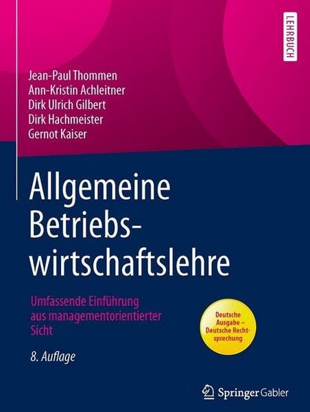 Produktbild: Allgemeine Betriebswirtschaftslehre