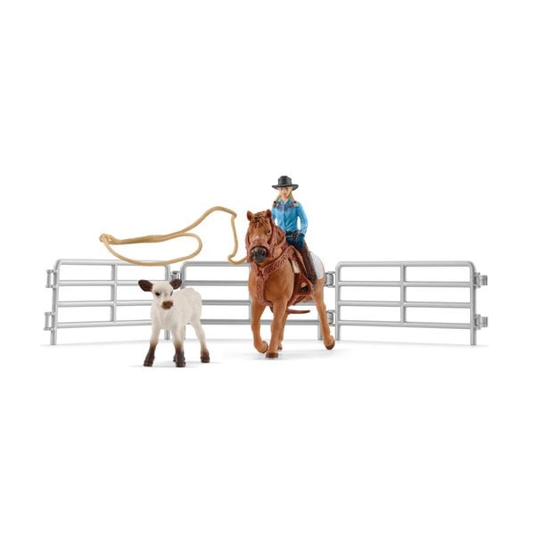 Produktbild: schleich&reg; 42577 Team Roping mit Cowgirl Team Roping mit Cowgirl