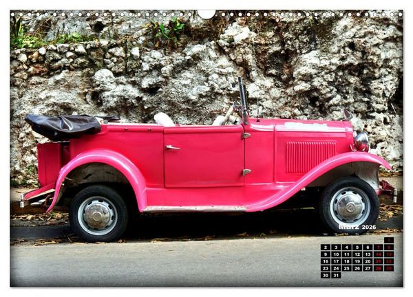 Produktbild: Pink Lady - Ford Modell A in Havanna (Wandkalender 2026 DIN A3 quer), CALVENDO Monatskalender