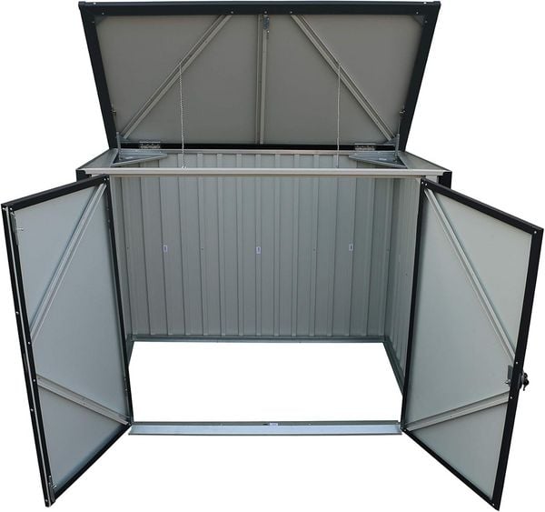 Metall Mülltonnenbox Schloss 2x 240 l abschließbar