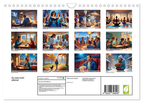 Produktbild: Du bist nicht alleine! (Wandkalender 2026 DIN A4 quer), CALVENDO Monatskalender