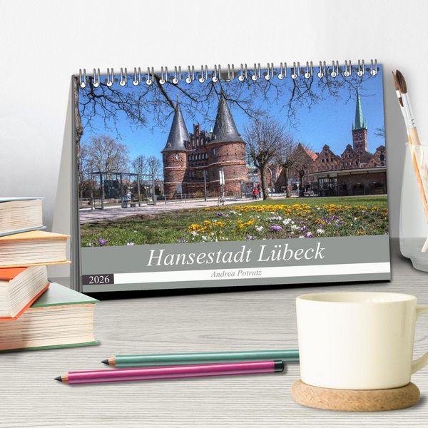 Produktbild: Hansestadt L&uuml;beck (Tischkalender 2026 DIN A5 quer), CALVENDO Monatskalender