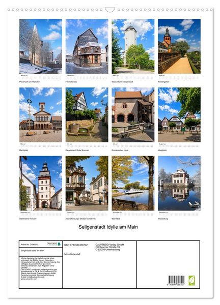 Produktbild: Seligenstadt Idylle am Main (Wandkalender 2027 DIN A2 hoch), CALVENDO Monatskalender