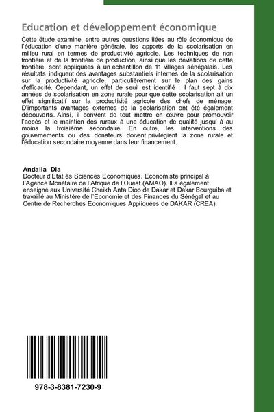 Produktbild: Education et d&eacute;veloppement &eacute;conomique