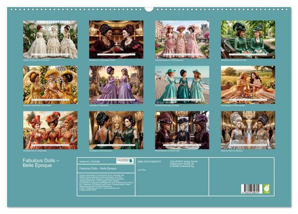 Produktbild: Fabulous Dolls &ndash; Belle &Eacute;poque (Wandkalender 2027 DIN A2 quer), CALVENDO Monatskalender