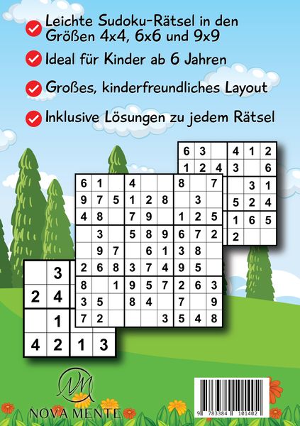 Produktbild: Sudoku f&uuml;r Kinder ab 6 Jahren