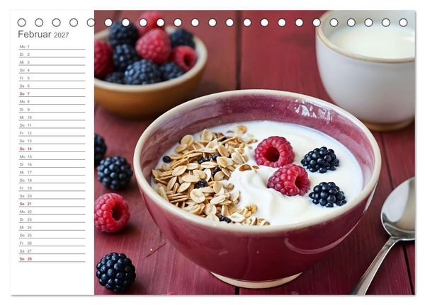Produktbild: MorgenM&uuml;sli - Ein Jahr voller Farbe und Genuss (Tischkalender 2027 DIN A5 quer), CALVENDO Monatskalender