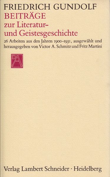 Produktbild: Beitr&auml;ge zur Literatur- und Geistesgeschichte