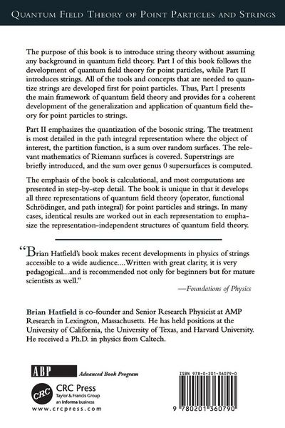 Produktbild: Quantum Field Theory Of Point Particles And Strings
