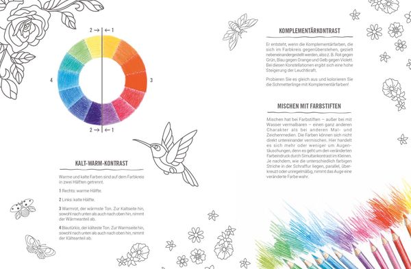 Produktbild: Inspiration Florale Tiere – 50 blumige Motive zum Ausmalen und Träumen