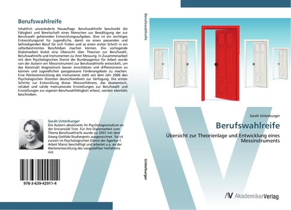 Berufswahlreife, Taschenbuch von Sarah Unterburger, AV Akademikerverlag, 9783639429114
