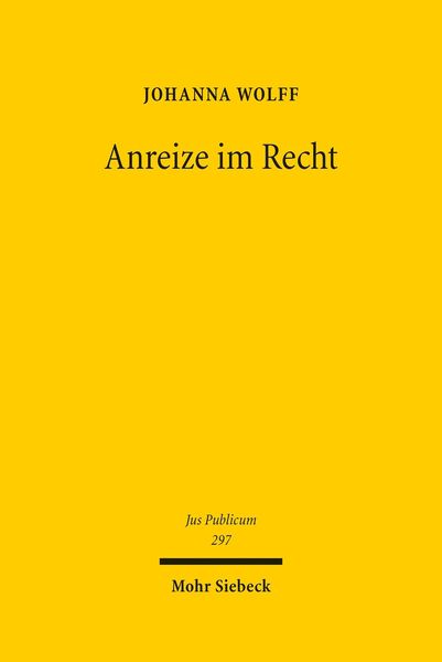 Produktbild: Anreize im Recht