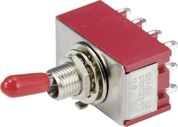 Produktbild: TRU COMPONENTS TC-9354012 Wippschalter 250 V/AC 3A 4 x Ein/Ein rastend 1St.