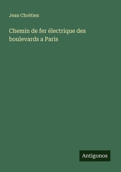 Produktbild: Chemin de fer &eacute;lectrique des boulevards a Paris