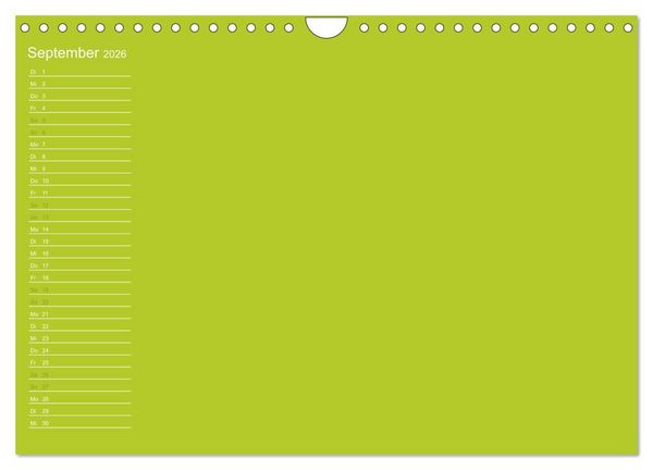 Produktbild: Bastel-Geburtstagskalender gr&uuml;n / Geburtstagskalender (Wandkalender 2026 DIN A4 quer), CALVENDO Monatskalender