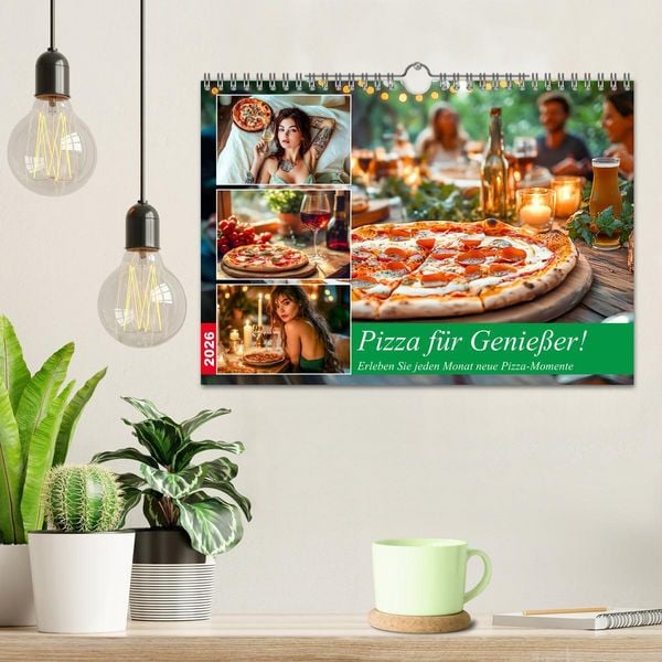Produktbild: Pizza f&uuml;r Genie&szlig;er! - Erleben Sie jeden Monat neue Pizza-Momente (Wandkalender 2026 DIN A4 quer), CALVENDO Monatskalender