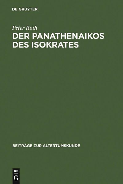 Produktbild: Der Panathenaikos des Isokrates