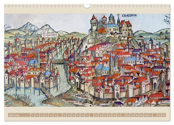 Produktbild: St&auml;dte mit Geschichte: Historische Zeichnungen, Stiche, Drucke (Wandkalender 2026 DIN A3 quer), CALVENDO Monatskalender