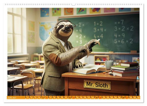 Produktbild: Faultiere im Beruf (hochwertiger Premium Wandkalender 2027 DIN A2 quer), Kunstdruck in Hochglanz