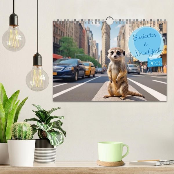 Produktbild: Suricates &agrave; New York (Calendrier mural 2026 DIN A4 vertical), CALVENDO calendrier mensuel