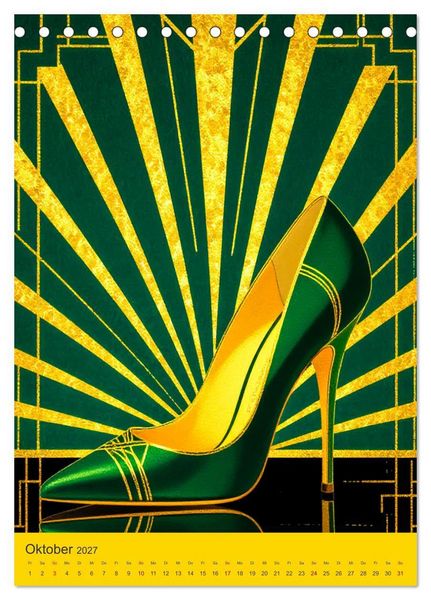 Produktbild: Art Deco Luxury &ndash; Golden Twenties (Tischkalender 2027 DIN A5 hoch), CALVENDO Monatskalender