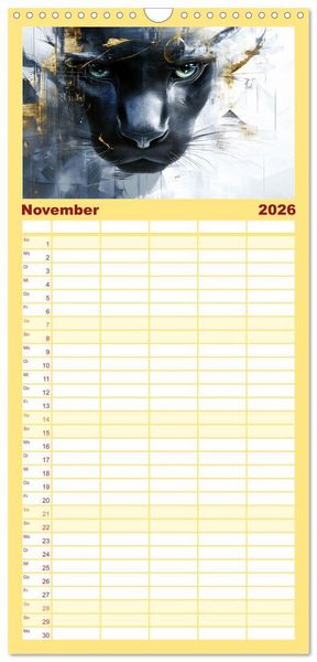 Produktbild: Familienplaner 2026 - Seelenblicke mit 5 Spalten (Wandkalender, 21 x 45 cm) CALVENDO