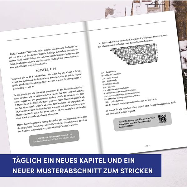 Produktbild: Stricktraum und Weihnachtszauber. Eine Kreativ-Romance. Mit Multimuster-Tuch-Knit-Along. Adventskalenderbuch