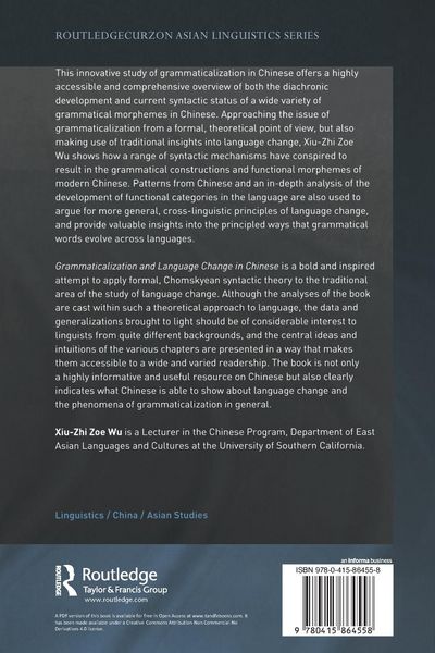 Produktbild: Grammaticalization and Language Change in Chinese