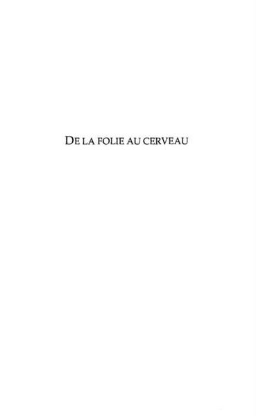 Produktbild: De La Folie Au Cerveau