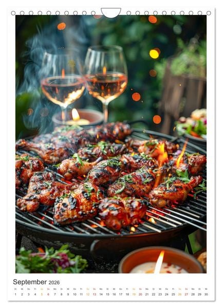 Produktbild: Food BBQ - Deftiges aus der Gourmet-K&uuml;che (Wandkalender 2026 DIN A4 hoch), CALVENDO Monatskalender
