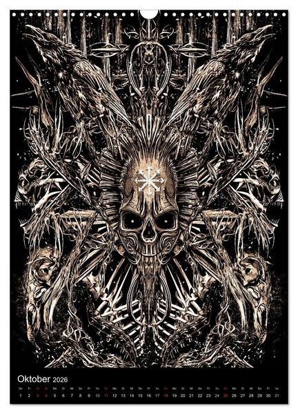 Produktbild: BLOODBOY/DARK ILLUSTRATION (Wandkalender 2026 DIN A3 hoch), CALVENDO Monatskalender