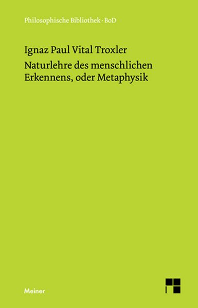 Produktbild: Naturlehre des menschlichen Erkennens, oder Metaphysik